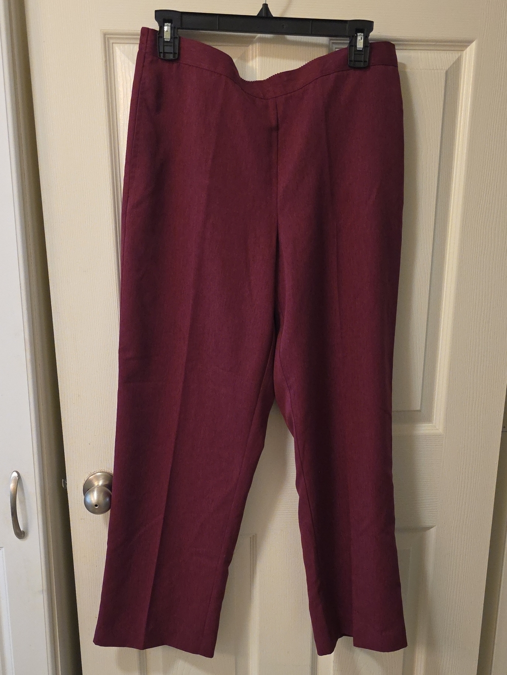 Alfred Dunner Tailored Straight-Leg Trousers in Wine
